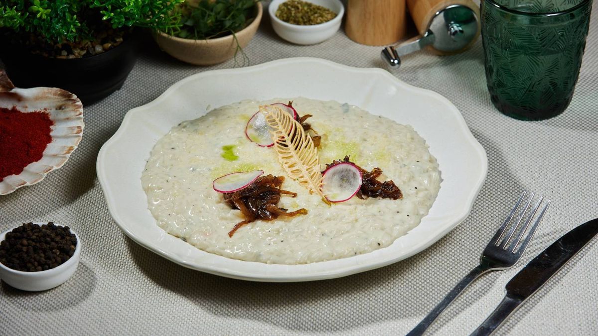 Risotto Quattro - Nuci și dulceață de ceapă